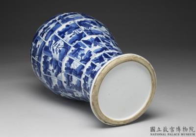 图片[3]-Guanyin vase with landscape motif, Jingdezhen ware, blue and white-China Archive